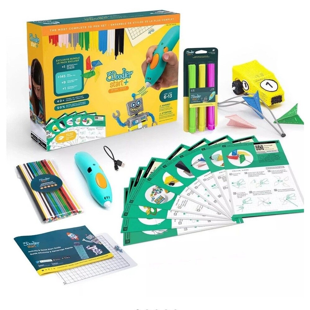 3Doodler Start + 3D Pen Bundle for Kids, Art and Craft Activity Set